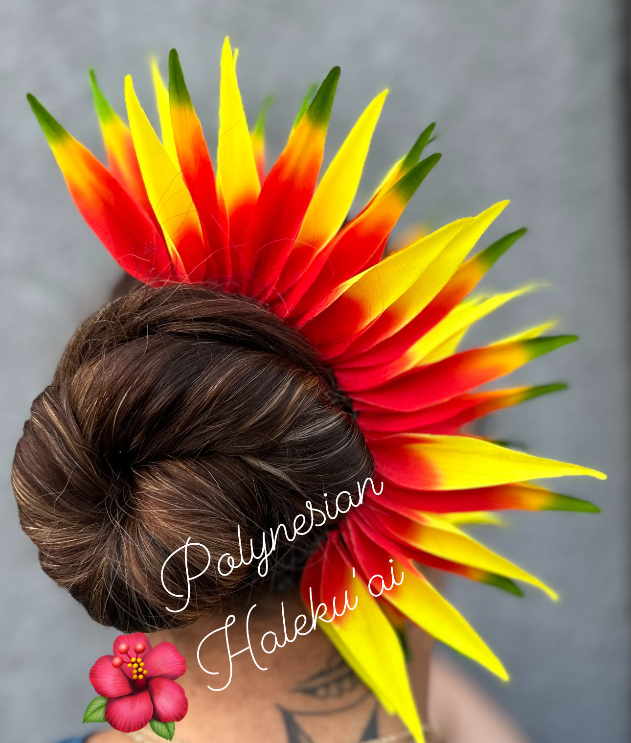 Bird of Paradise Hair Tie(yellow & rasta)