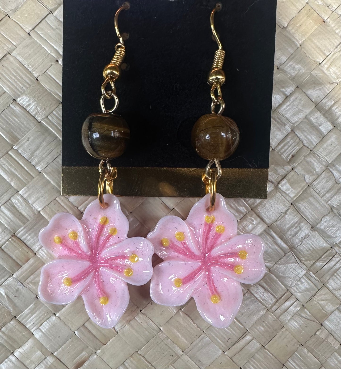 Hibiscus Dangle Earrings