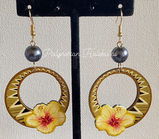 Hibiscus Earrings