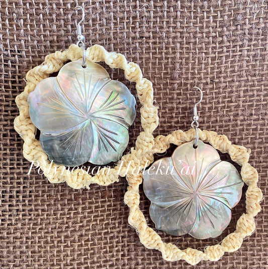 MOP Handwoven Earrings