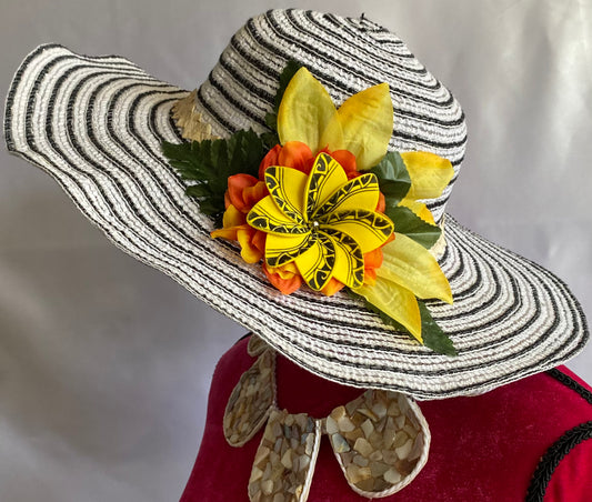 Tapa Flower Hat