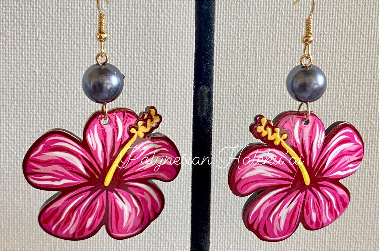 Hibiscus Earrings