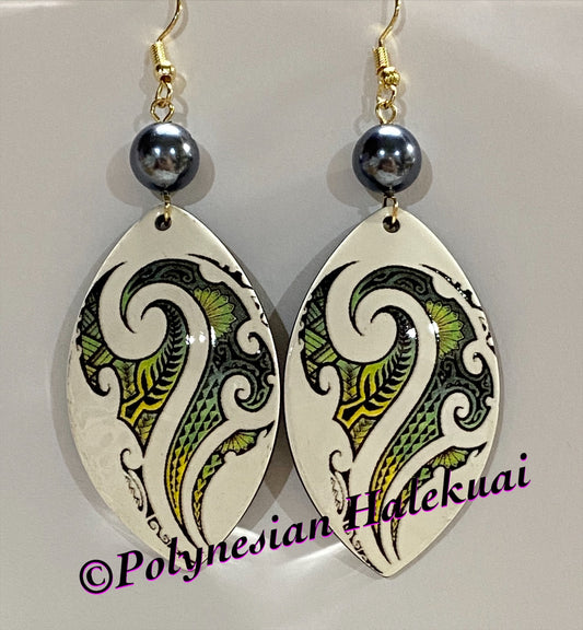 Stingray Tattoo Design Earrings